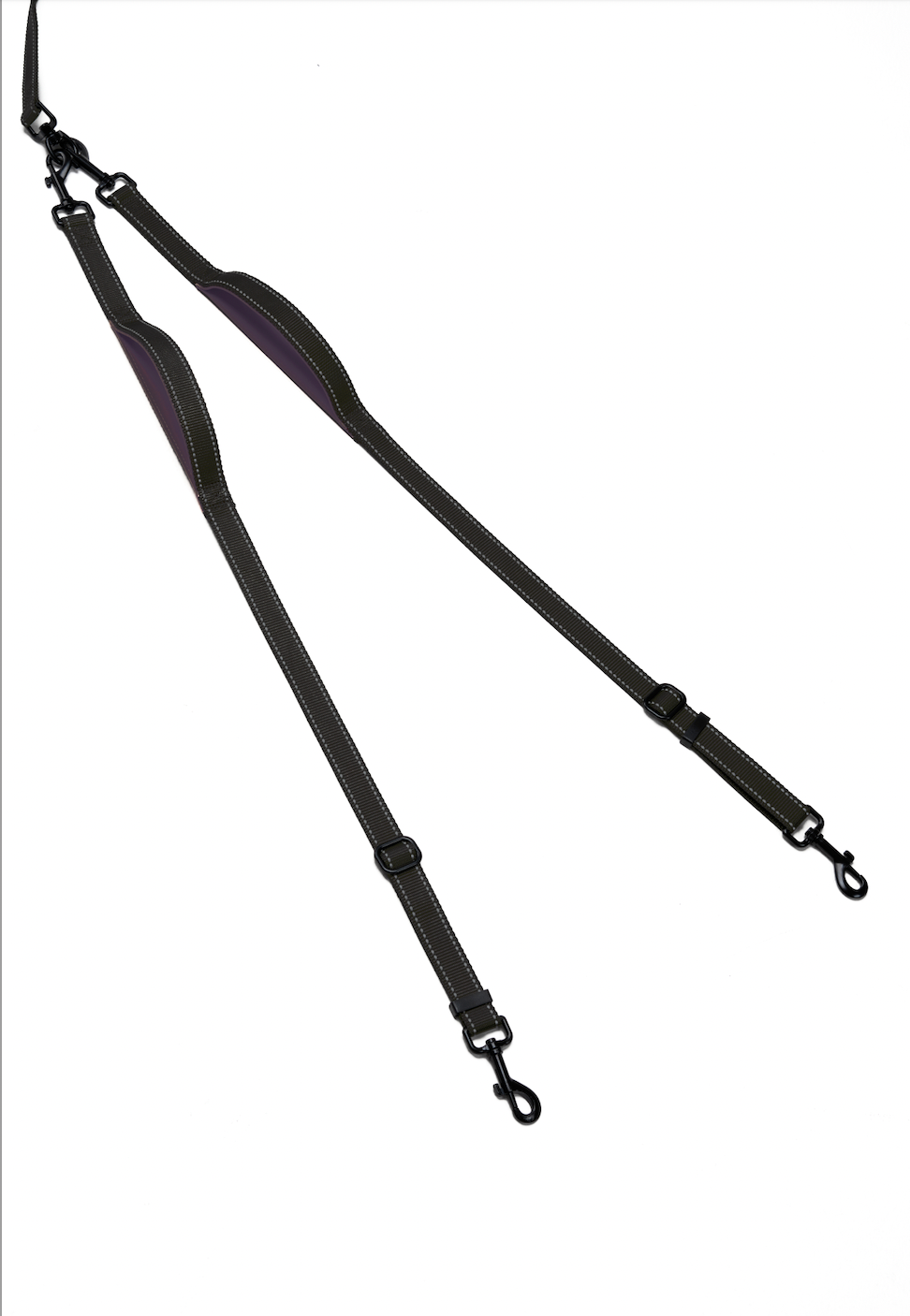 Wild-Love Double Dog Leash - Stone Black